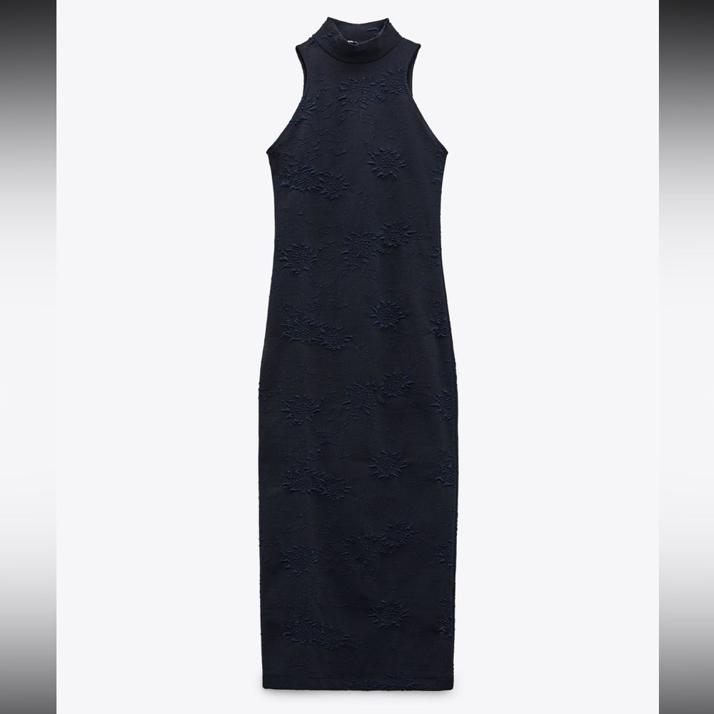 NWOT Zara Jacquard Midi Dress